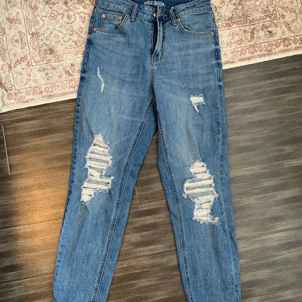 Ripped mom jeans